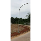 Street light pole 9 meters Octa Single Arm Galvanish 1