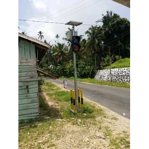 Tiang Traffic light atau warning light tinggi 4 meter lurus oktagonal 