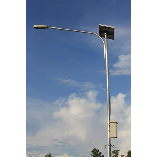 Pole Street Light 6m Octa Single Arm Galvanish 