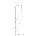 PJU Pole/Street Pole 7 Meters Octagonal Parabolic Single Arm  3