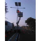Solar Street Light/PJU Pole 9 Meters Double Arm 1