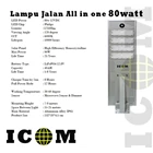 Street Light Solar Cell 80watt All in One AIOM  2