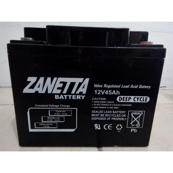 Battery/Accu Gel Vrla Zanetta 12v 45ah 